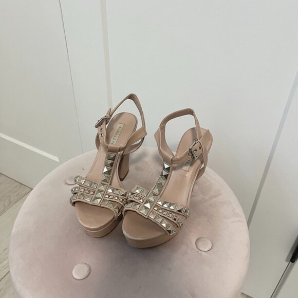 Pura Lopez Shoes - Pura Lopez Studded Block Heels Size 35